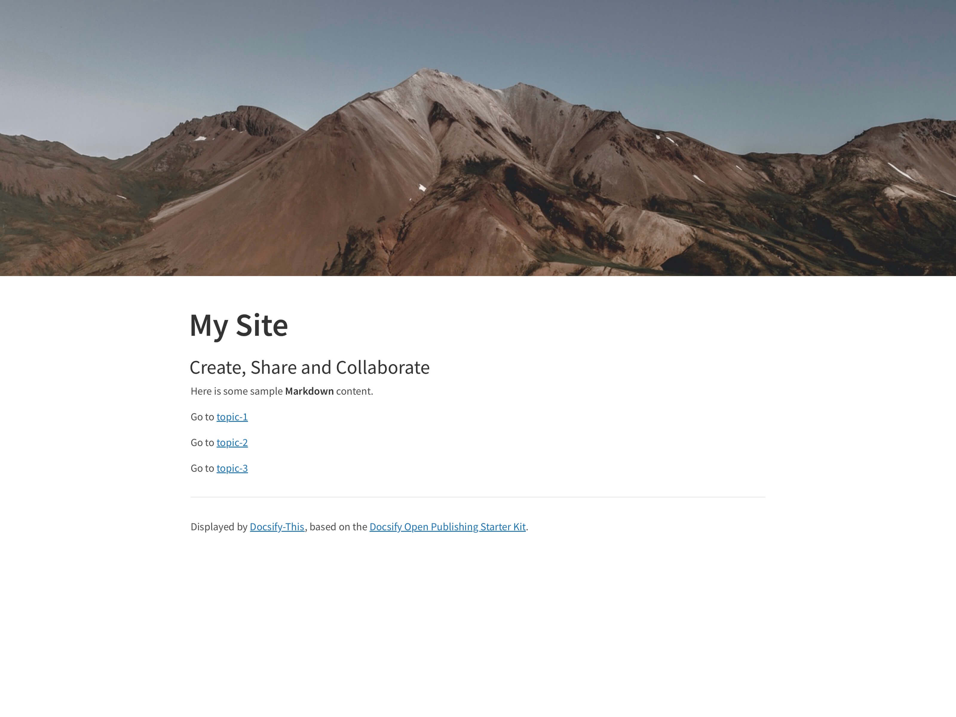 Multiple Page Basic Site